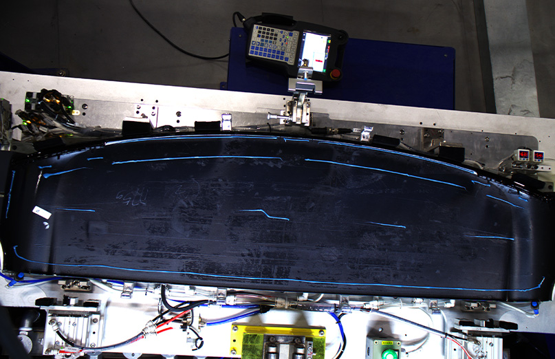 Chemical defect detection of car parts coating