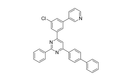 4 - ([1,1 '- biphenyl] - 4-yl) - 6 - (3-chloro-5 - (pyridin-4-yl) phenyl) - 2-phenylpyrimidine