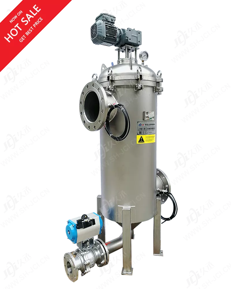 High viscosity resin automatic self cleaning filter