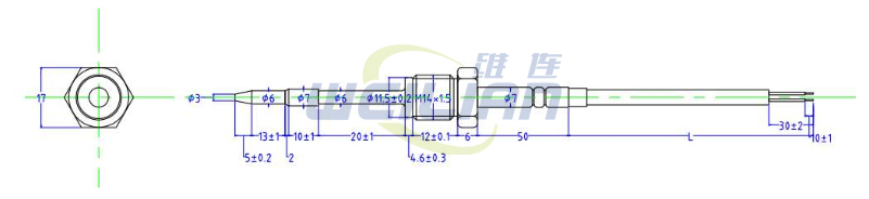 TS01系列温度传感器适用于汽车废气循环温度检测 上海维连电子